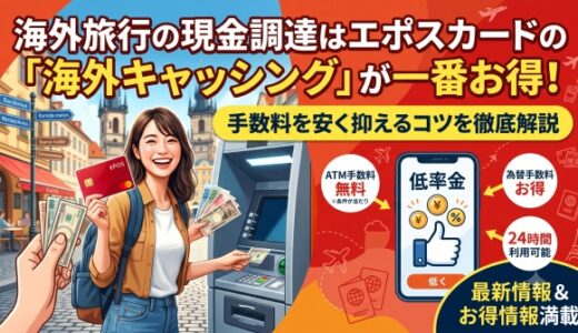 海外旅行の現金調達はエポスカードの「海外キャッシング」が一番お得！手数料を安く抑えるコツを徹底解説