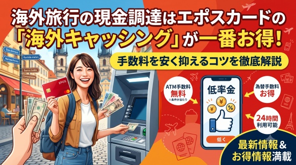 海外旅行の現金調達はエポスカードの「海外キャッシング」が一番お得！手数料を安く抑えるコツを徹底解説