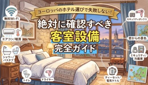 ヨーロッパのホテル選びで失敗しない！絶対に確認すべき客室設備 完全ガイド